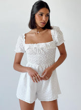 Leni Romper White