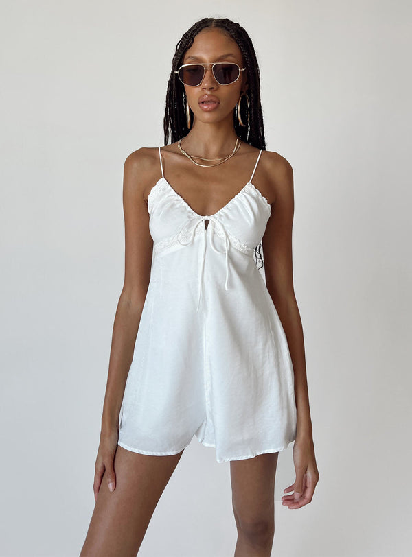 Emily Romper White