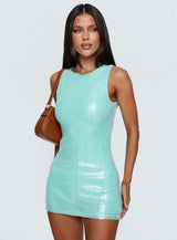 Yumiko Romper Blue Sparkle