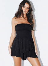 The Love Galore Strapless Romper Black
