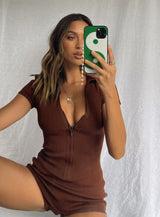 Scarla Romper Brown
