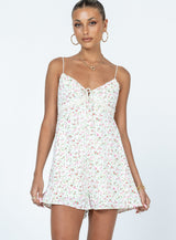 Emilee Floral Romper Cream