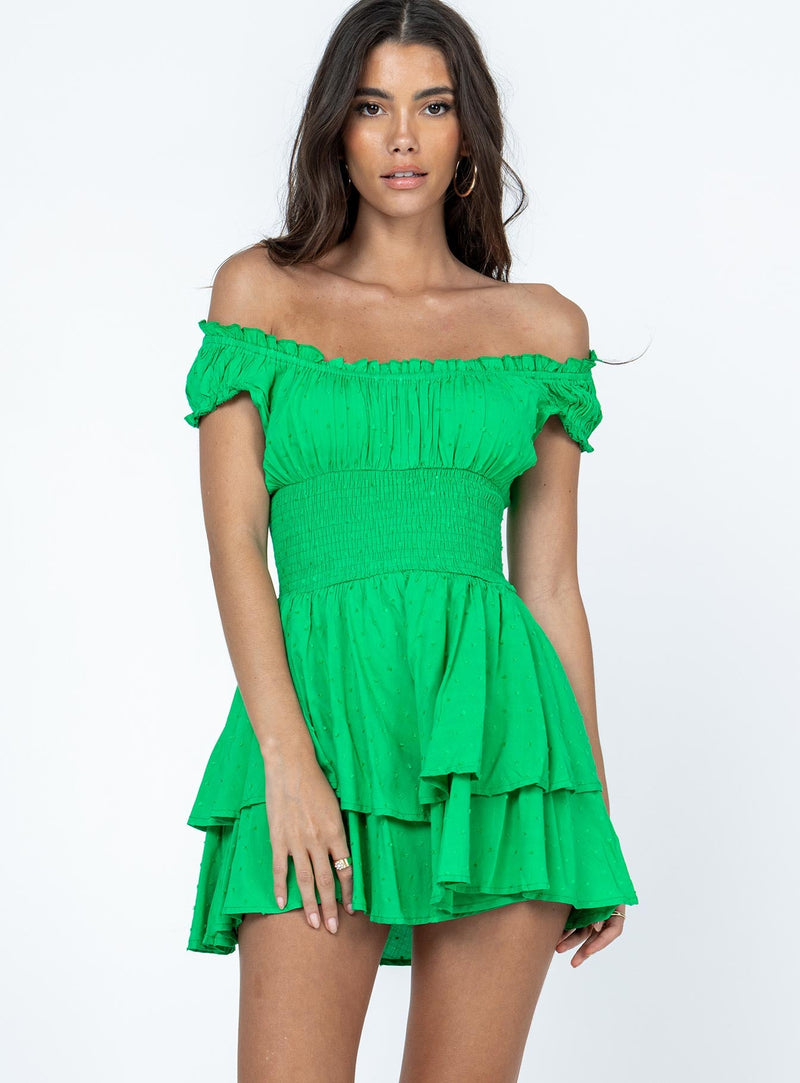 The Love Galore Romper Bright Green