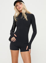 Sleek Sporty Unitard Black