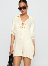 Power Move Romper Beige