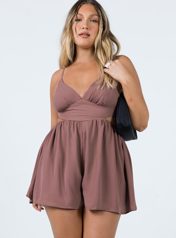 Avari Romper Brown