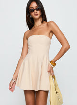 Zavira Strapless Romper Oat