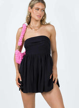 Beau Strapless Romper Black