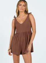 Tessa Romper Brown