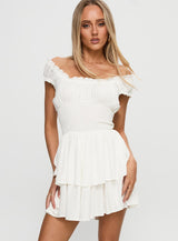 The Love Galore Romper White Lower Impact