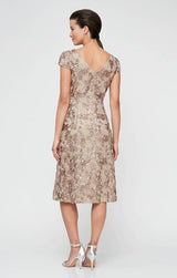 Plus Audrey Rosette Lace Short Dress