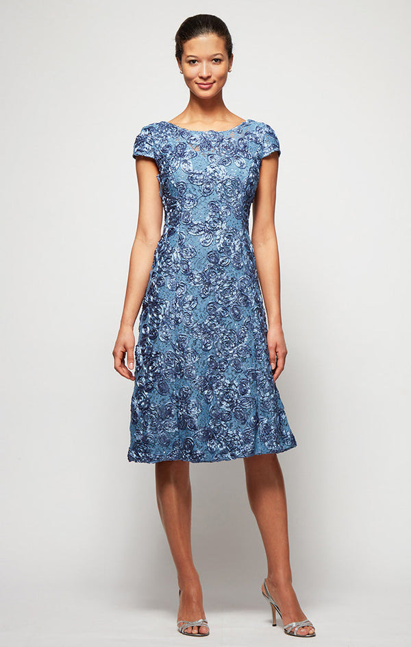 Audrey Rosette Lace Short Dress