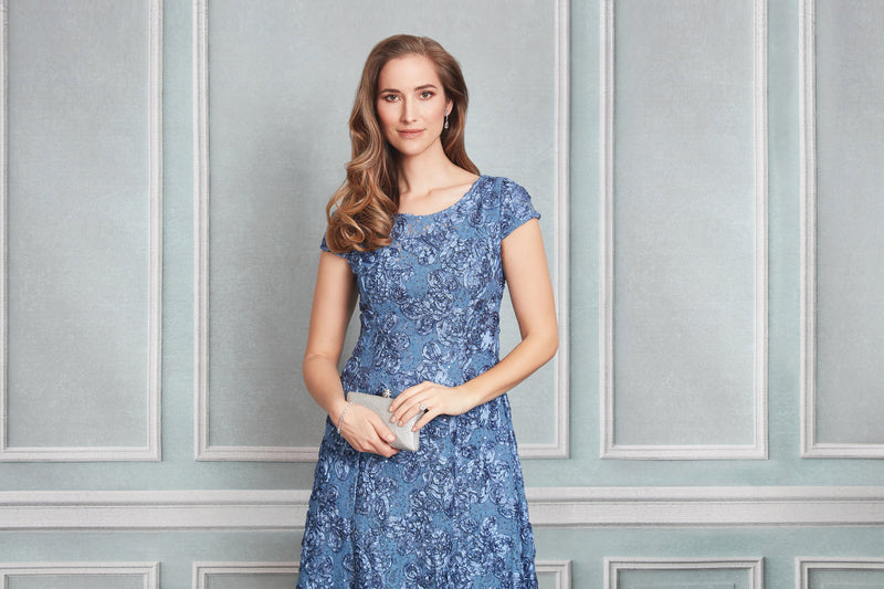 Audrey Rosette Lace Short Dress