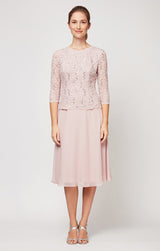 Petite Bella Sequin Lace Dress