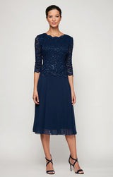 Petite Bella Sequin Lace Dress