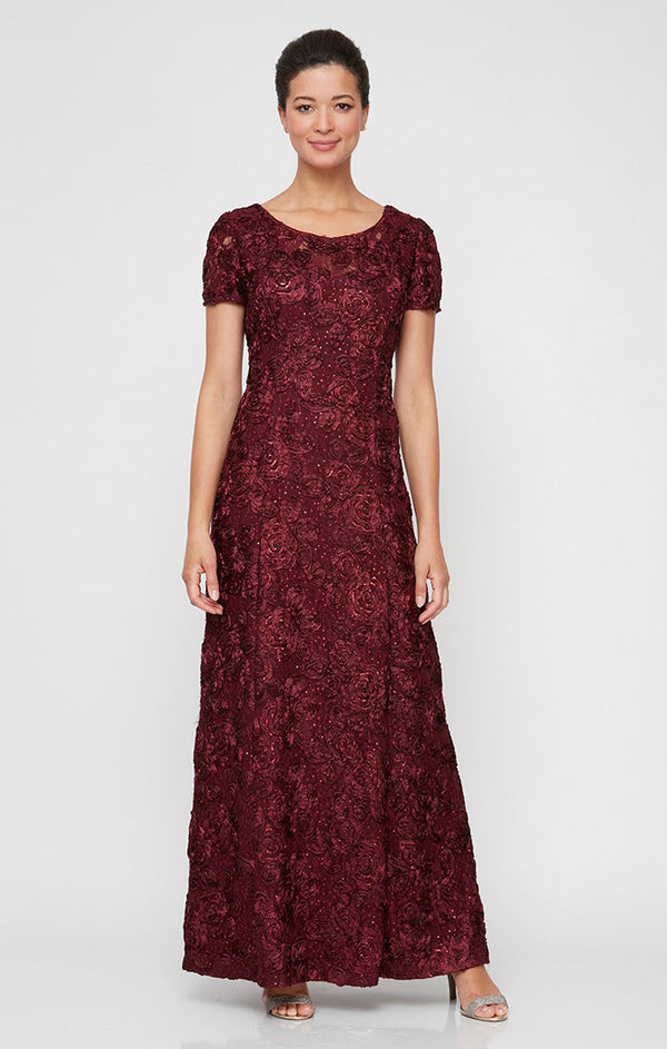 Evelyn Rosette Lace Long Gown