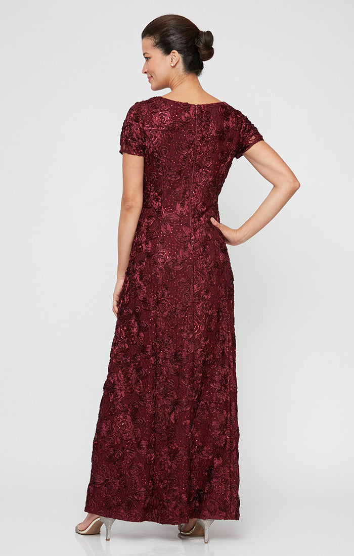 Evelyn Rosette Lace Long Gown