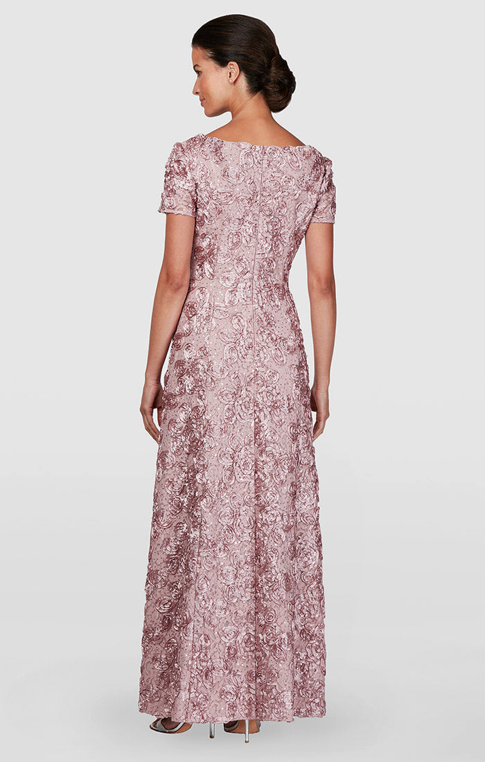 Evelyn Rosette Lace Long Gown