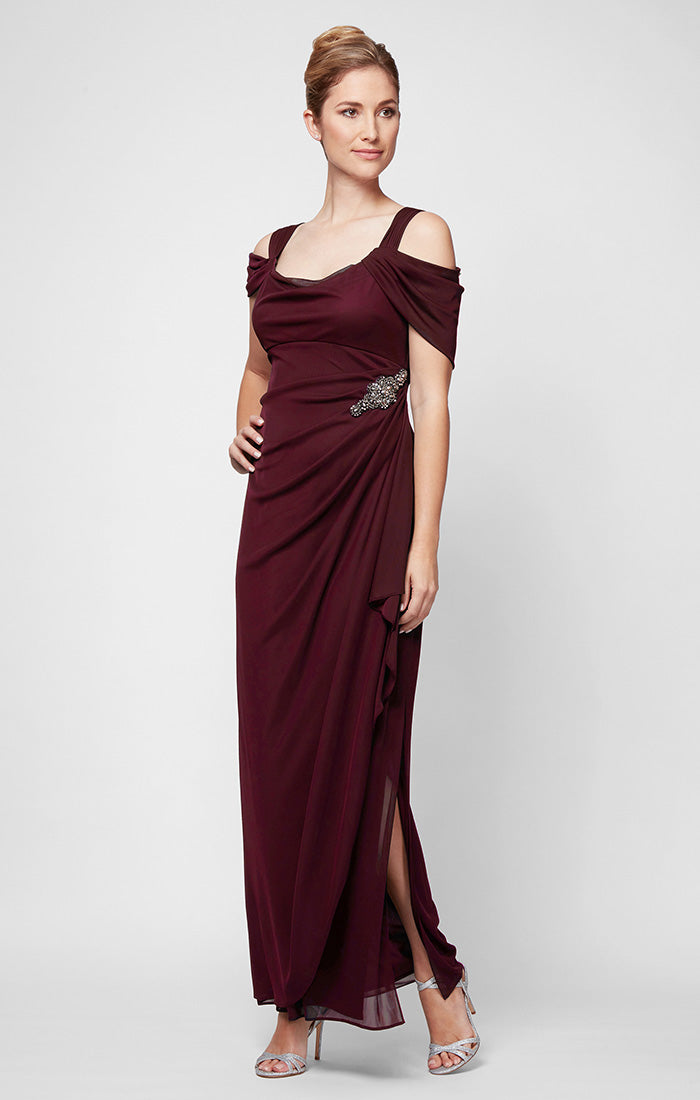 Petite Camille Cowl Neck Gown