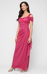 Plus Hannah Glitter Mesh Gown