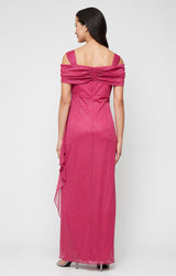 Plus Hannah Glitter Mesh Gown