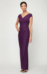 Elizabeth Cap Sleeve Contour Gown
