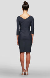 Diana Cascade Ruffle Sheath Contour Dress