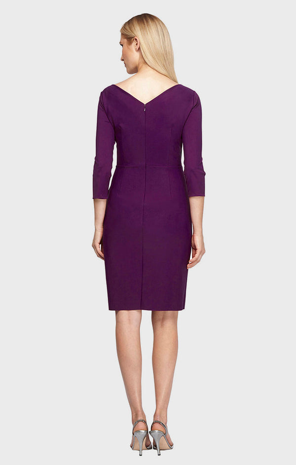 Diana Cascade Ruffle Sheath Contour Dress