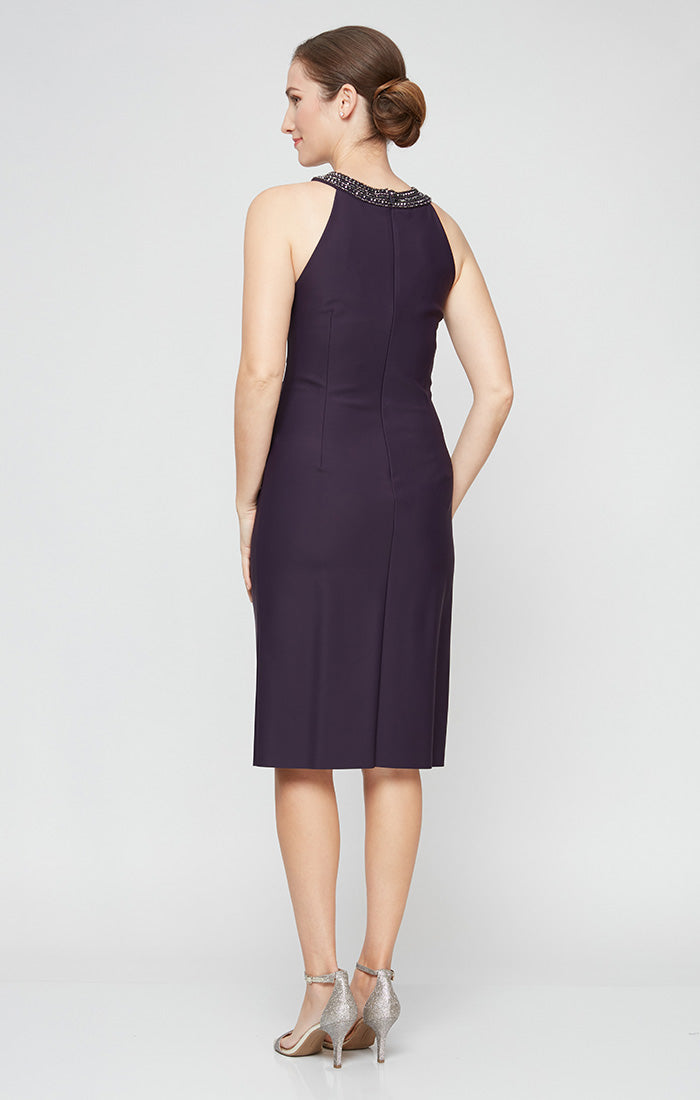 Arabella Sheath Halter Contour Dress