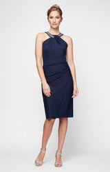 Arabella Sheath Halter Contour Dress