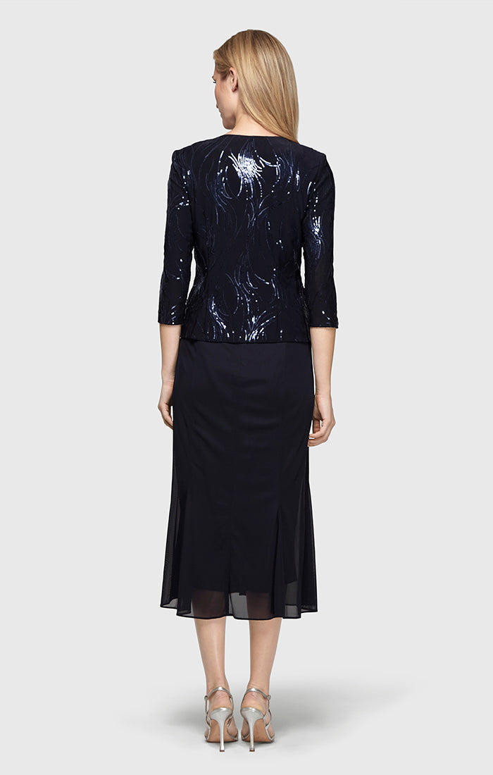 Annabelle Godet Detail Firework Sequin Dress