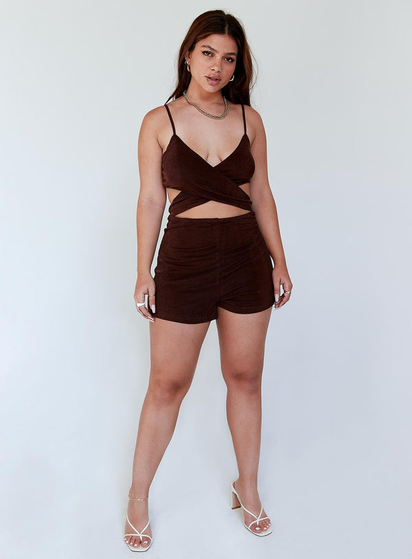Hawthorne Romper Brown