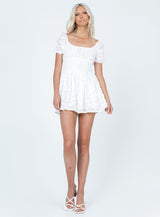 Audie Romper White