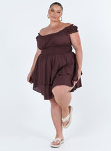 The Love Galore Romper Brown Curve