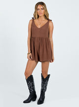Tessa Romper Brown