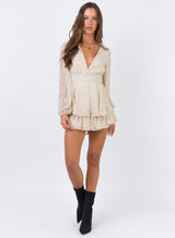 String Of Love Romper Beige