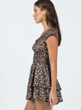 The Love Galore Romper Brown Floral