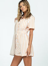 Etta Romper Orange Stripe