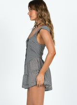 Winona Romper Black Check