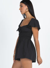 Front Row Romper Black