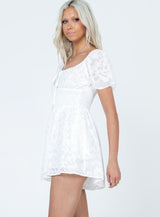 Audie Romper White