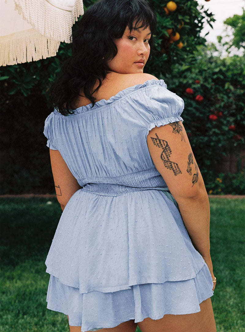 The Love Galore Romper Blue Curve