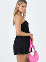 Beau Strapless Romper Black