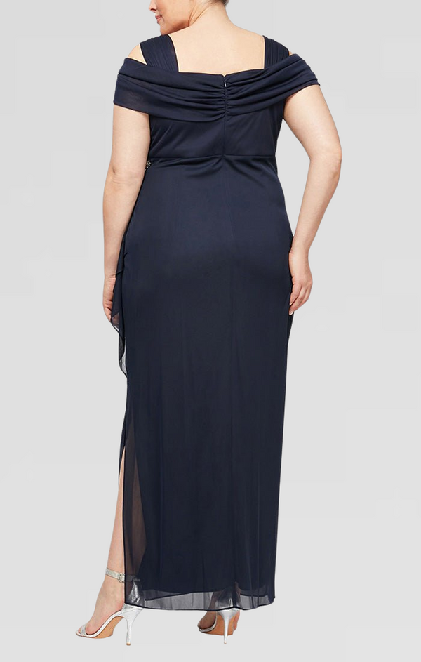 Plus Camille Cowl Neck Gown