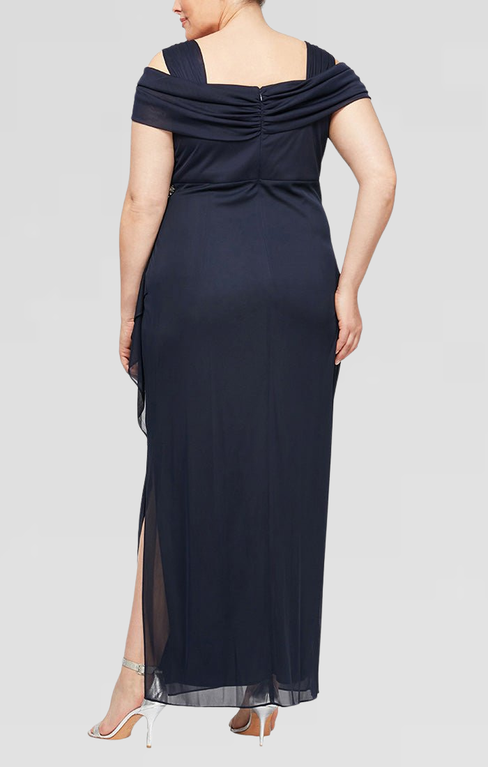 Plus Camille Cowl Neck Gown