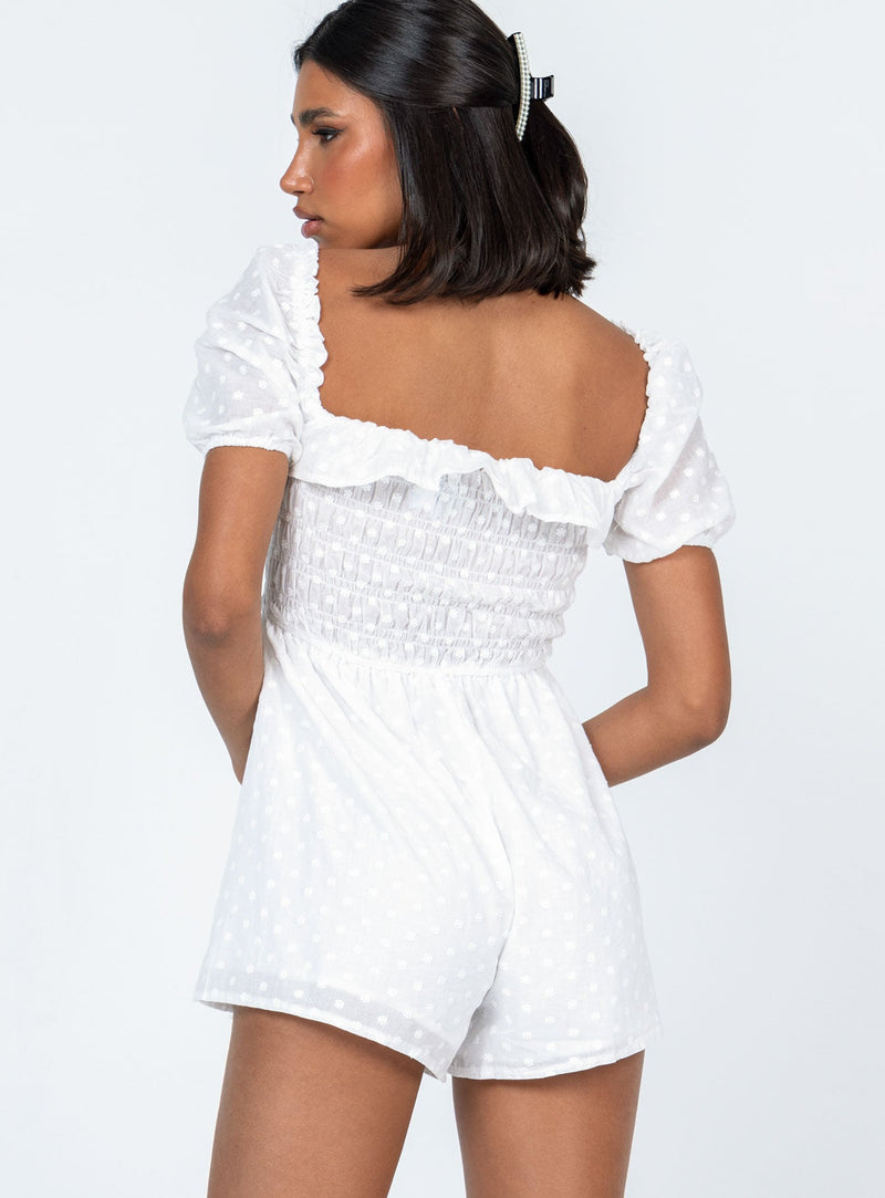 Leni Romper White