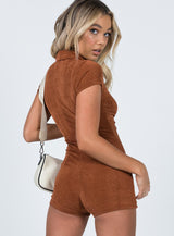 Cayden Romper Brown