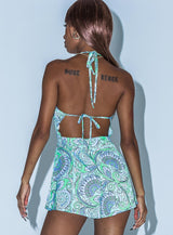 Newport Romper Blue / Green