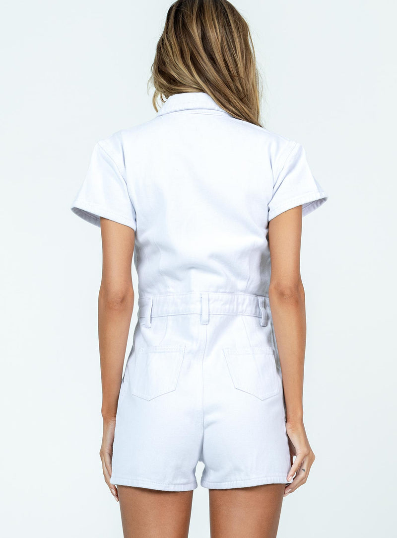U Know What's Up Romper White