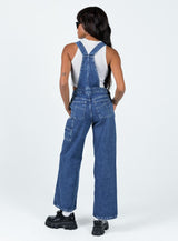The Ragged Priest Dude Overalls Mid Blue